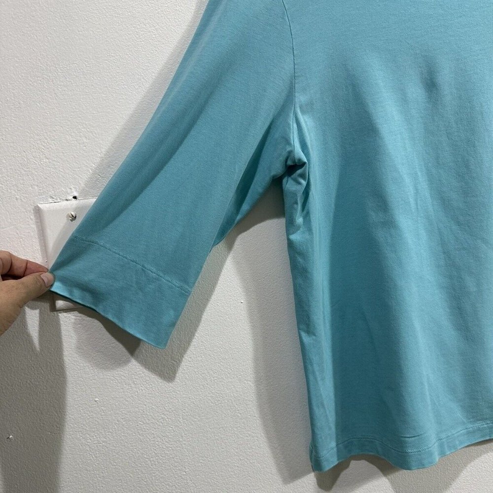 TORI RICHARD‎ Blue 3/4sleeve Women's T-Shirt  Size M - Picture 3 of 10